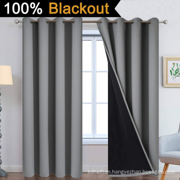 Grey 100% Blackout Curtains